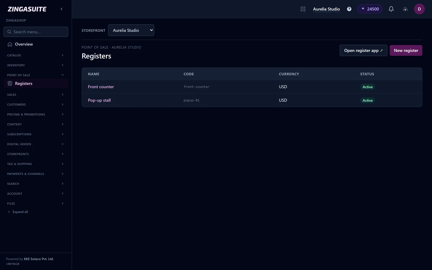 ZingaShop POS registers